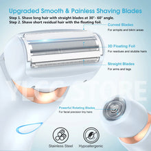 Electric Razors for Women 2 in 1 Bikini Trimmer Face Shavers Hair Removal for Underarms Legs Ladies Body Trimmer IPX7 Waterproof