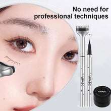 Dezone Waterproof and Sweatproof Lower Eyelash Stamp Pen in Black/Brown - 3-in-1 Natural-Looking Korean Makeup Cosmetics