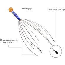 Octopus-Style Scalp and Body Massager for Muscle Tension Relief and Relaxation