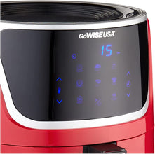 GW22957 7-Quart Electric Air Fryer with Dehydrator & 3 Stackable Racks, Digital Touchscreen with 8 Functions + Recipes, 7.0-Qt, Red/Silver