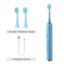 Electric Sonic Toothbrush USB Rechargeable Waterproof Electronic Ultrasonic Whitening Tooth Brushes Replacement Heads