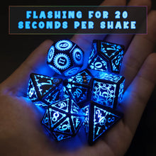 LED Dice Set Rechargeable with Charging Box,  Glowing Dice for Role Playing Tabletop Games RPG D&D Dice Christmas Gift