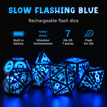 LED Dice Set Rechargeable with Charging Box,  Glowing Dice for Role Playing Tabletop Games RPG D&D Dice Christmas Gift