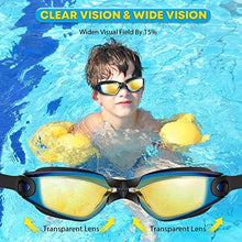 Kids Swim Goggles anti Fog Swimming Goggles Clear No Leaking for Child, Black