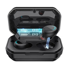 Wireless Earbuds Bluetooth 5.0 Headphones IPX7 Waterproof TWS Deep Bass Stereo Noise Cancelling Headset in Ear W/ 140H Playtime Mic USB-C Charging Case LED Battery Display for Sport Android/Ios