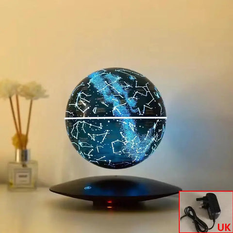 Levitating Lamp Magnetic Levitation Globe LED Earth Floating Rotating Globe Bedside Novelty Christmas Gifts Galactic Starry Sky