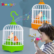 Talking Electric Bird Inductive Sound Control Birdcage Simulation Funny Toy Novelty Gift Birdcage Voice Educational Toy Kid Gift