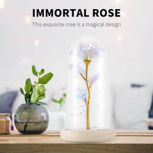 Artificial Galaxy Rose Lamp with Butterfly and Colorful LED Flowers in Glass - Battery Powered Gift for Weddings