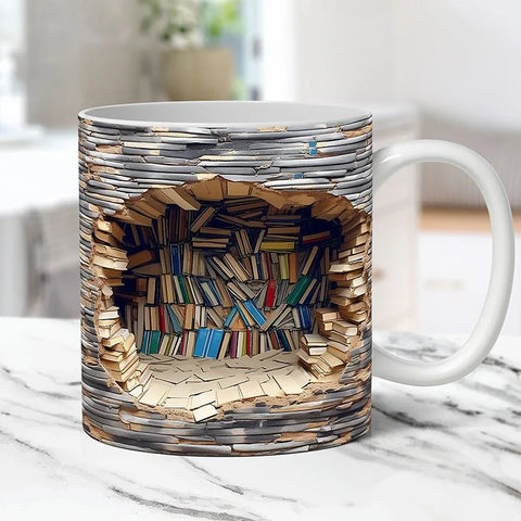 Creative Mark Cup Coffee Cup Tea Cup Christmas Gifts 3D Effect Wall Crash and Book Shelf