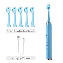 Electric Sonic Toothbrush USB Rechargeable Waterproof Electronic Ultrasonic Whitening Tooth Brushes Replacement Heads