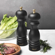 Salt and Pepper Grinder Wooden Pepper Mill Grinder Salt Pepper Shakers Set of 2 with Adjustable Ceramic Rotor- 7 Inch