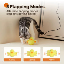 Cat Toys Flapping Quacking Duck Electric Bird Rechargeable with Catnip Touch Activated Plush Toy Kitten Toy Interactive Toys