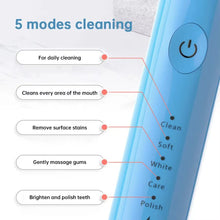 Electric Sonic Toothbrush USB Rechargeable Waterproof Electronic Ultrasonic Whitening Tooth Brushes Replacement Heads