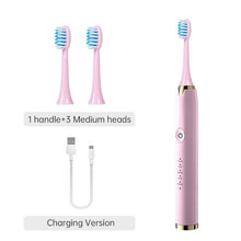 Electric Sonic Toothbrush USB Rechargeable Waterproof Electronic Ultrasonic Whitening Tooth Brushes Replacement Heads