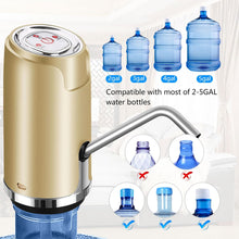 Water Bottle Pump 5 Gallon Water Jug Dispenser USB Charging Automatic Water Dispenser for 5 Gallon Bottle Portable Electric Drinking Water Pump with Automatic Off